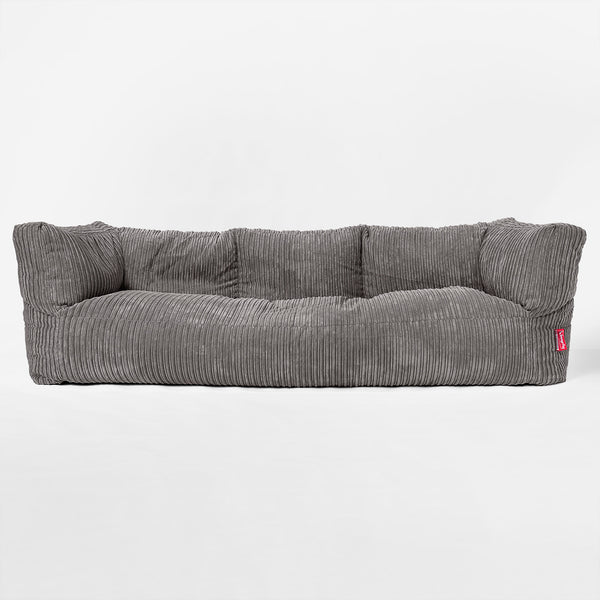 Albert 3-sits Saccosäcksoffa - Klassisk Manchestertyg Grafitgrå 01