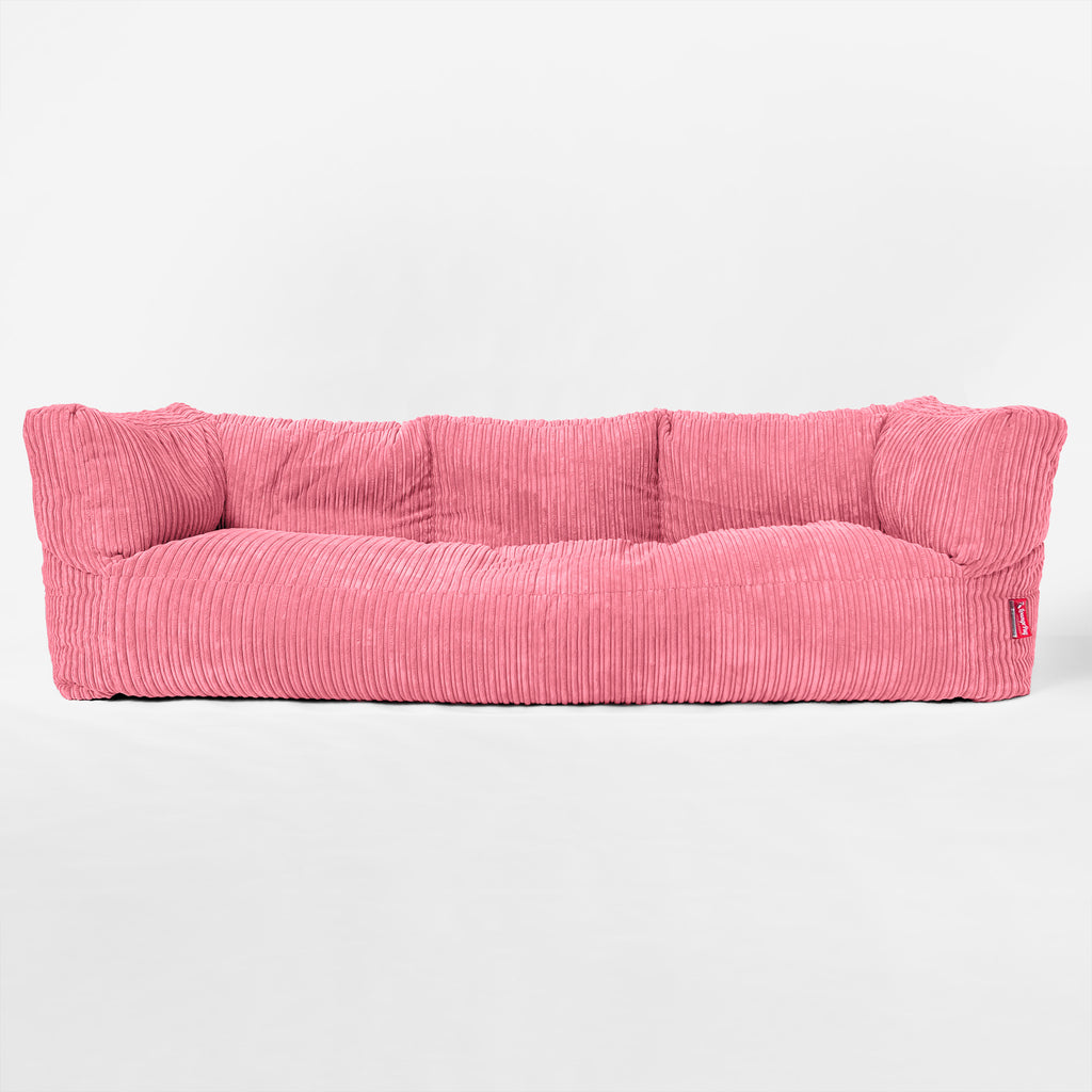 'The Albert' 3-sits Saccosäcksoffa - Klassisk Manchestertyg Korall 01