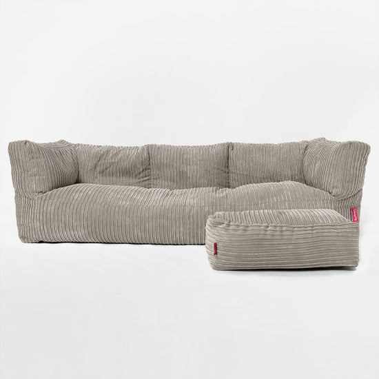Albert 3-sits Saccosäcksoffa - Klassisk Manchestertyg Minkbrun 02