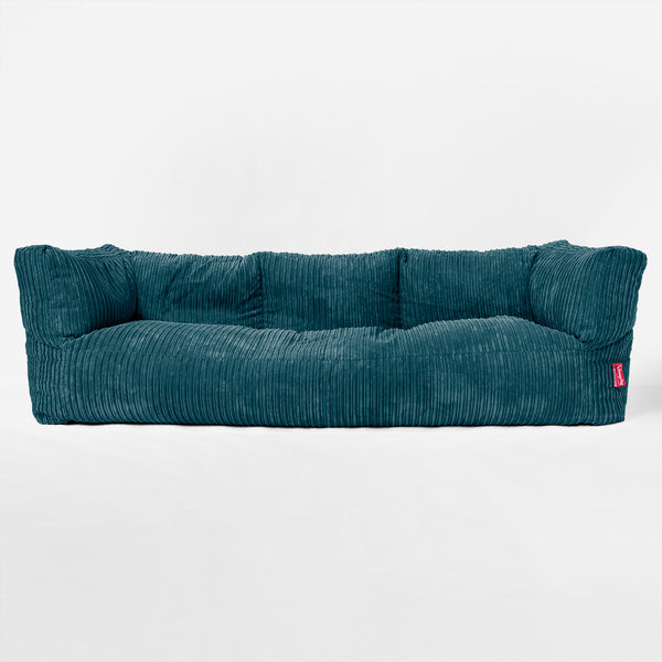 'The Albert' 3-sits Saccosäcksoffa - Klassisk Manchestertyg Teal 01