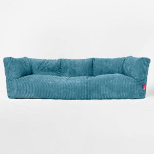Albert 3-sits Saccosäcksoffa - Klassisk Manchestertyg Turkos