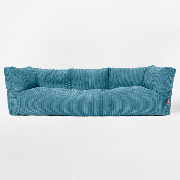 'The Albert' 3-sits Saccosäcksoffa - Klassisk Manchestertyg Turkos 01