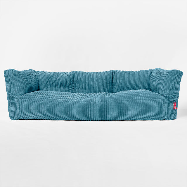 Albert 3-sits Saccosäcksoffa - Klassisk Manchestertyg Turkos 01