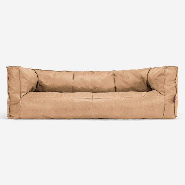 Albert 3-sits Saccosäcksoffa - Vintage Konstläder Honungsgult 01