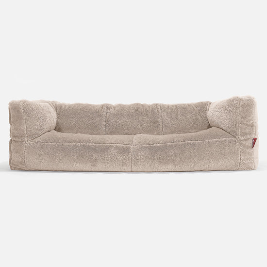 Albert 3-sits Saccosäcksoffa - Teddy-fuskpäls Minkbrun 01