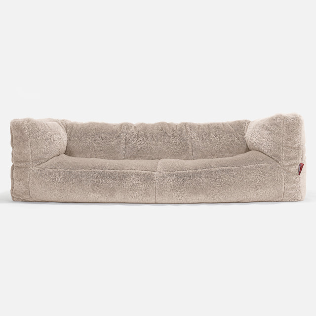 Albert 3-sits Saccosäcksoffa - Teddy-fuskpäls Minkbrun 01