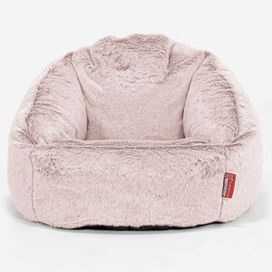 Saccosäck Bubble - Fuskkaninpäls Gammelrosa