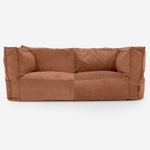Albert 2-sits Saccosäcksoffa - Smalspårig Manchestertyg Orange