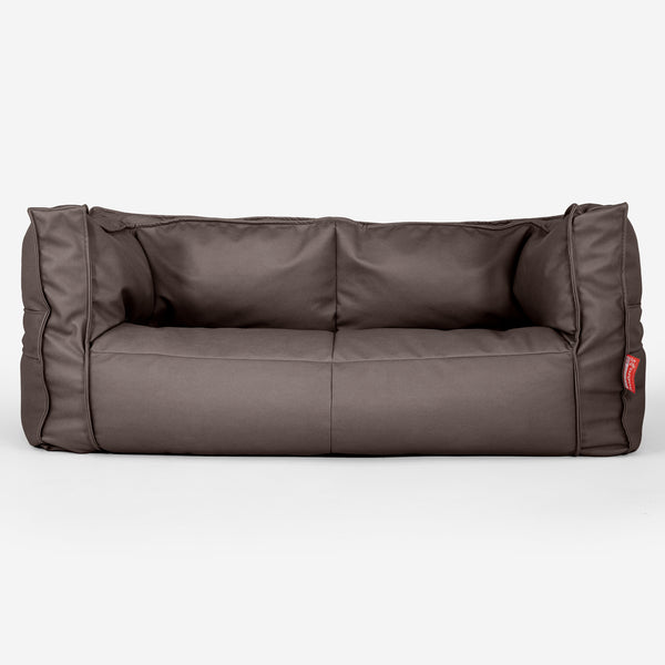 Albert 2-sits Saccosäcksoffa - Veganskt Läder Chokladbrun 01