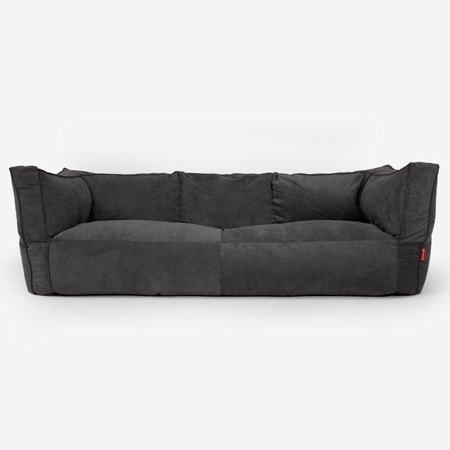 Albert 3-sits Saccosäcksoffa - Smalspårig Manchestertyg Mörkgrå 01