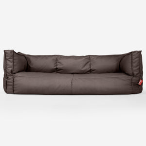 Albert 3-sits Saccosäcksoffa - Veganskt Läder Chokladbrun