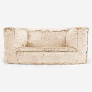 Albert Barnsoffa Saccosäck 2-6 år - Fuskkaninpäls Vit