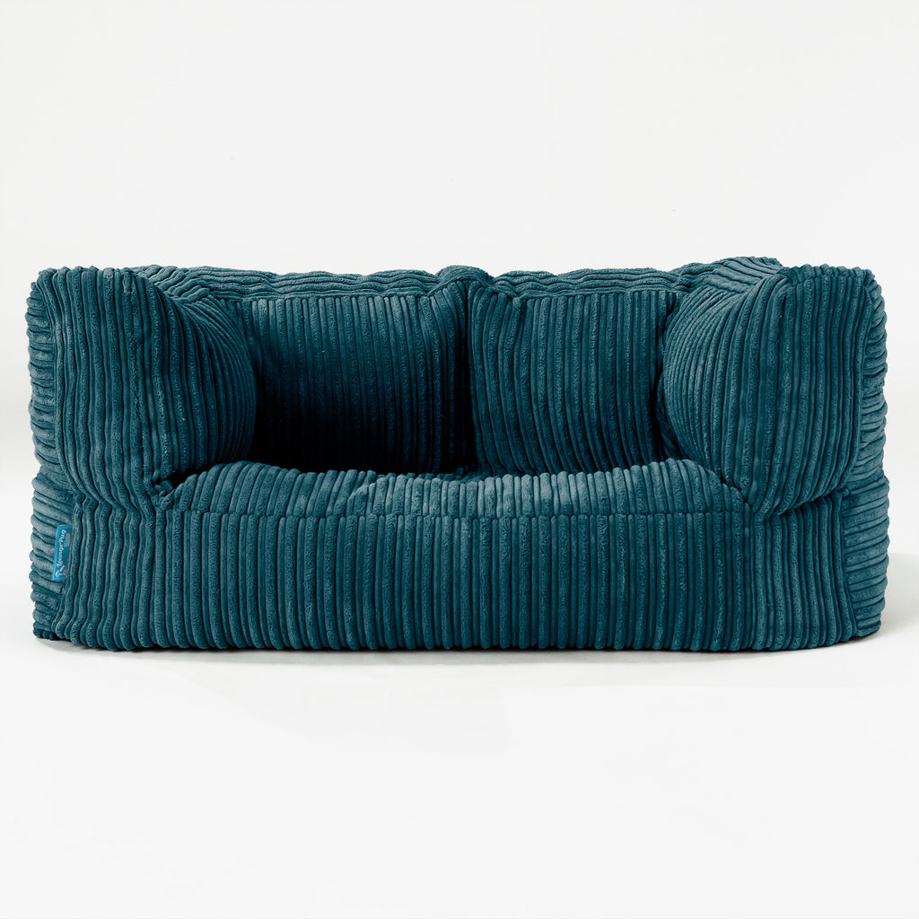 Albert Barnsoffa Saccosäck 2-6 år - Klassisk Manchestertyg Teal 01