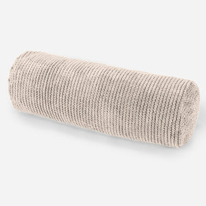 Cylinderkuddfodral 20 x 55cm - Pom-pom Elfenbensvit