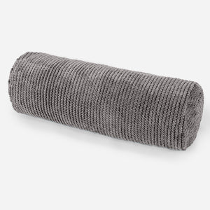Cylinderkuddfodral 20 x 55cm - Pom-pom Mörkgrå