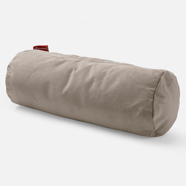 Cylinderkudde 20 x 55cm - Sammet Minkbrun 01