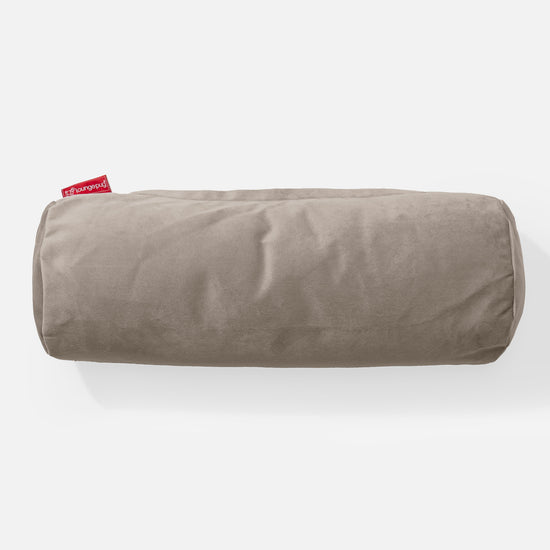 Cylinderkudde 20 x 55cm - Sammet Minkbrun 02