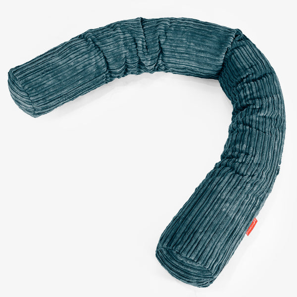 Cylinderkudde C150-L, CloudSac Memoryskum - Klassisk Manchestertyg Teal 01