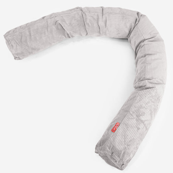 Cylinderkudde XXL - Kritstrecksrandig Manchestertyg Sten 01