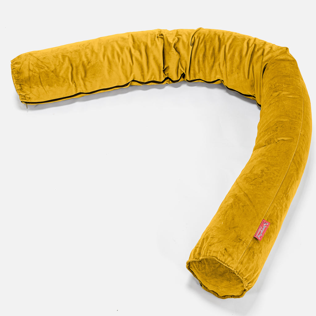Cylinderkudde C150-L, CloudSac Memoryskum - Sammet Guld 01