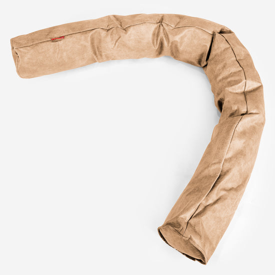 Cylinderkudde XXL - Vintage Konstläder Honungsgult 01