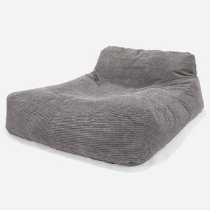 Dagbädd Sittsäck, Dubbel - Pom-pom Mörkgrå