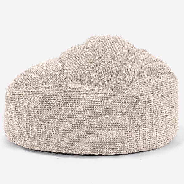 Enorm Snuggle-saccosäck för Barn 3-8 år - Pom-pom Elfenbensvit 01