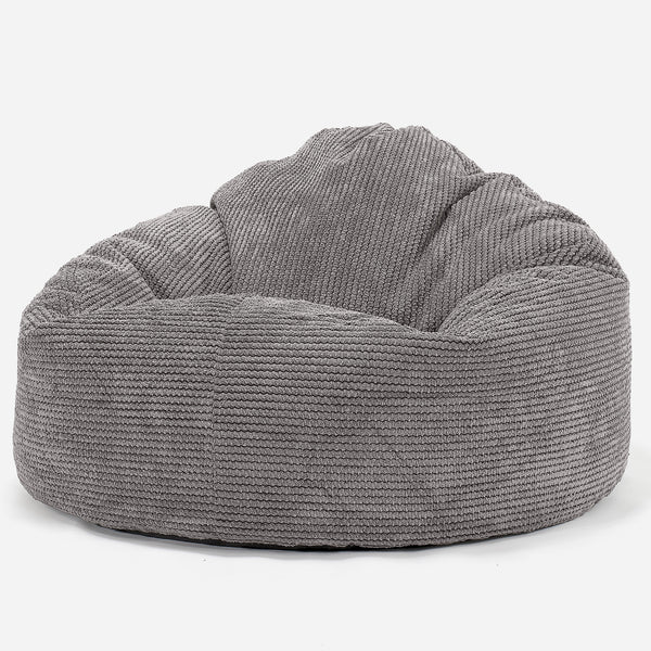 Enorm Snuggle-saccosäck för Barn 3-8 år - Pom-pom Mörkgrå 01