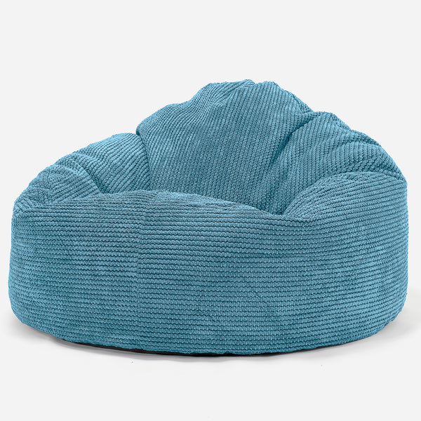 Enorm Snuggle-saccosäck för Barn 3-8 år - Pom-pom Turkos 01