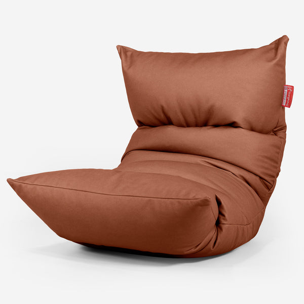 Eva Lounger Saccosäck - Veganskt Läder Kastanj 01