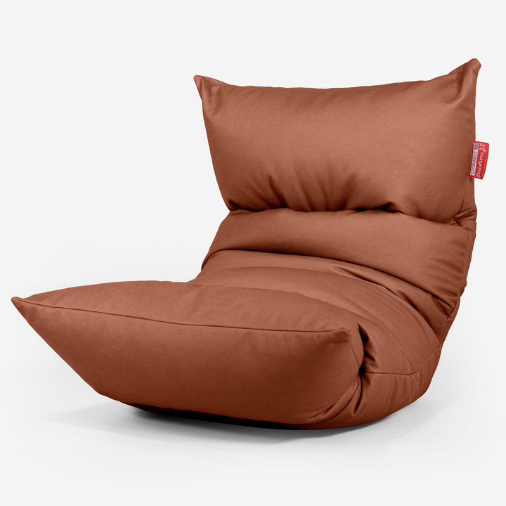 Eva Lounger Saccosäck - Veganskt Läder Kastanj 01