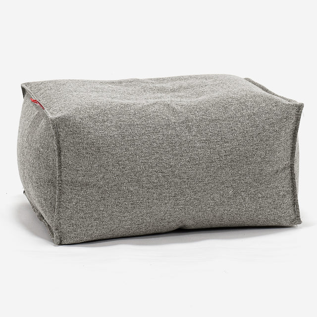 Fotpall Sittpuff - Interalli-ull Silverfärgad 01
