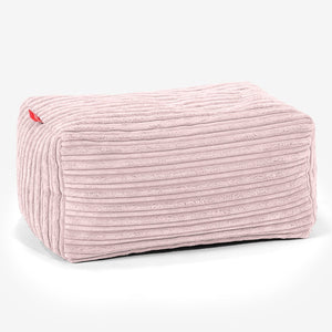 Liten Fotpall - Klassisk Manchestertyg Rosa
