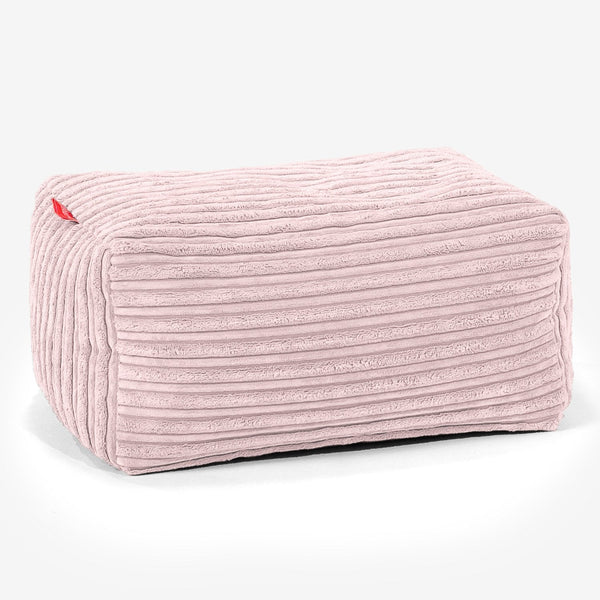 Fotpall Sittpuff - Klassisk Manchestertyg Rosa 01