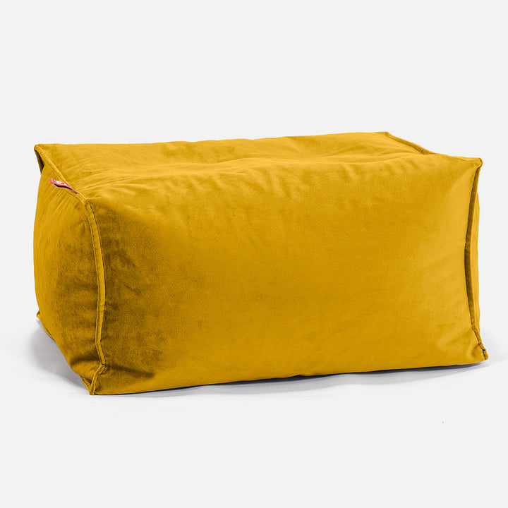 Fotpall Sittpuff - Sammet Guld 01