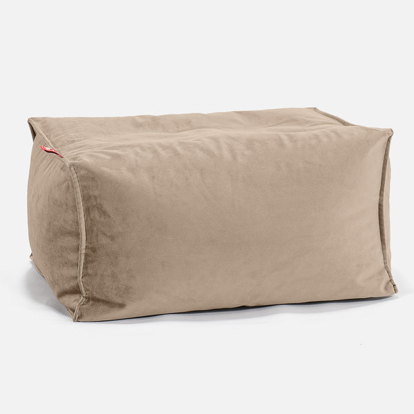 Fotpall Sittpuff - Sammet Minkbrun 01