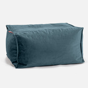 Liten Fotpall - Sammet Teal