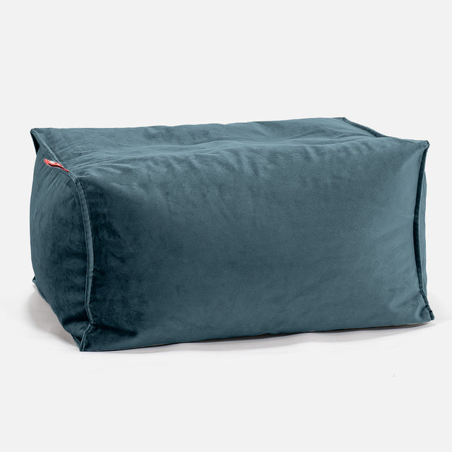 Fotpall Sittpuff - Sammet Teal 01