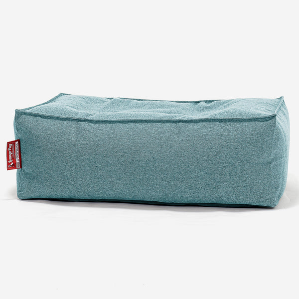 Fotpall Sittpuff C100-L, CloudSac Memoryskum - Interalli-ull Cyan 01