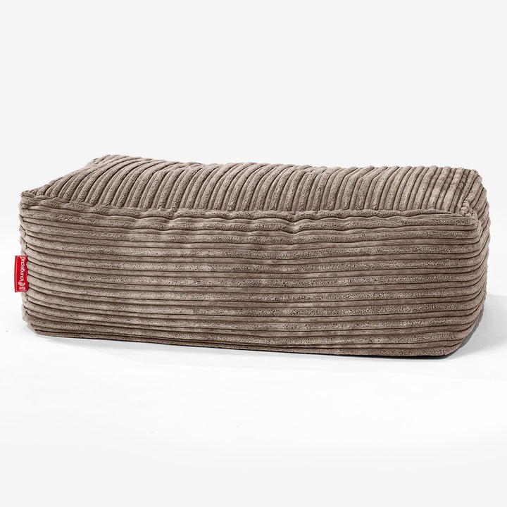 Fotpall Sittpuff Stor - Klassisk Manchestertyg Mocca 01