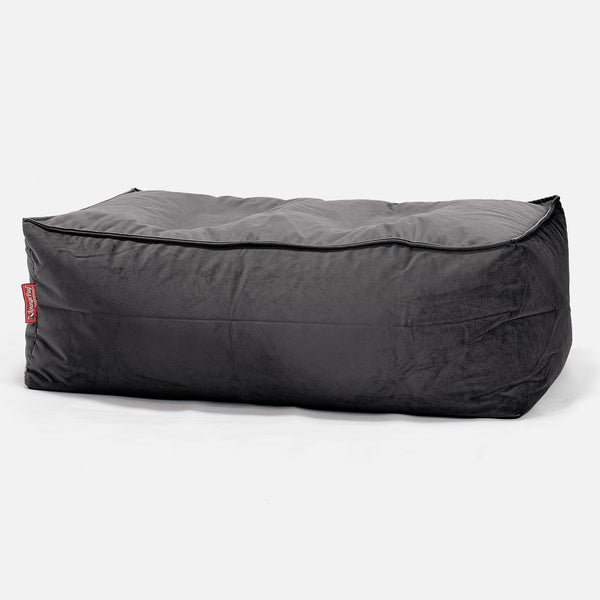 Fotpall Sittpuff C100-L, CloudSac Memoryskum - Sammet Grafitgrå 01