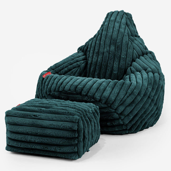 Game Fåtölj Saccosäck - Ultraplyschmanchestertyg Teal 01