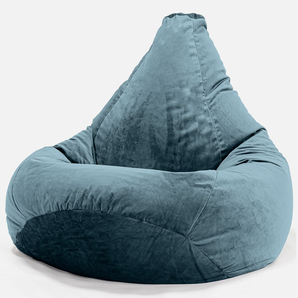 Game Fåtölj Saccosäck - Sammet Teal 02