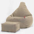 Stentvättad denim Khaki