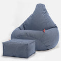 Stentvättad denim Marinblå