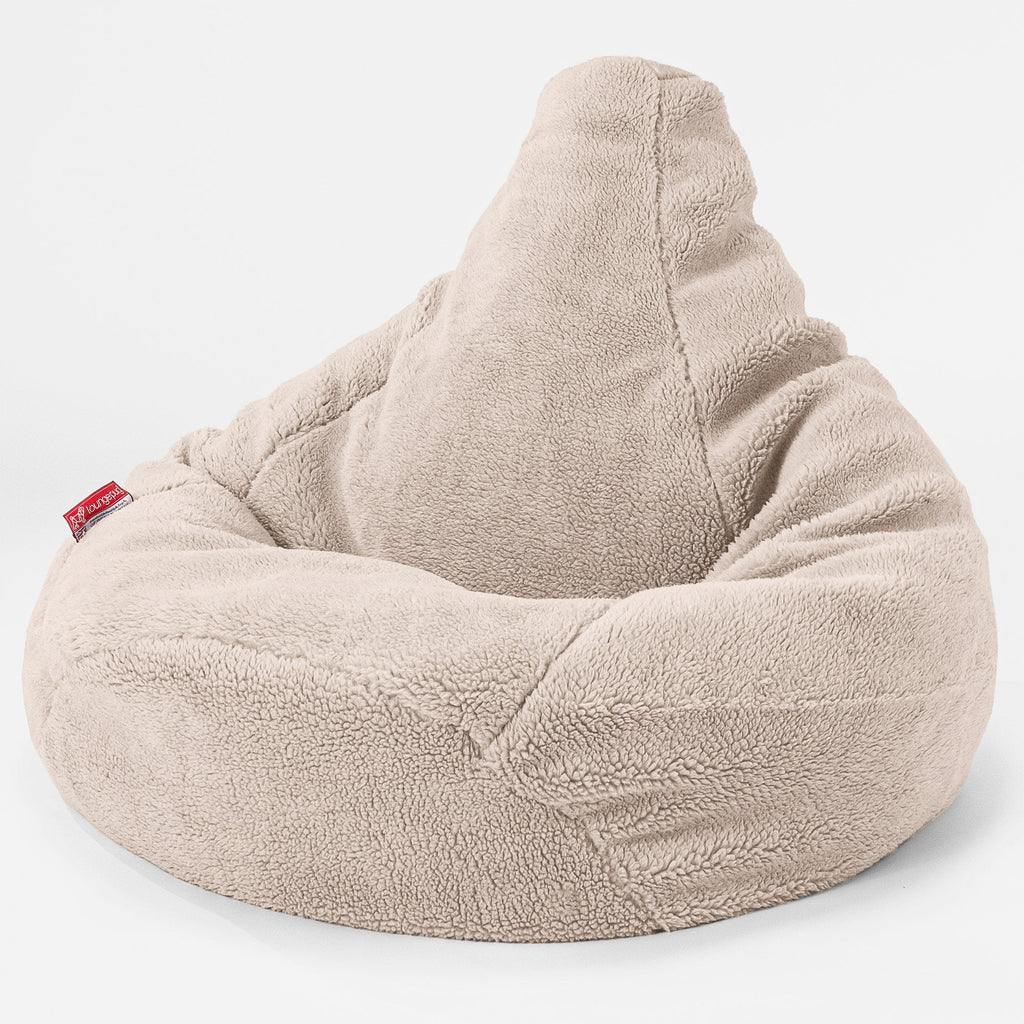 Game Fåtölj Saccosäck - Teddy-fuskpäls Minkbrun 01