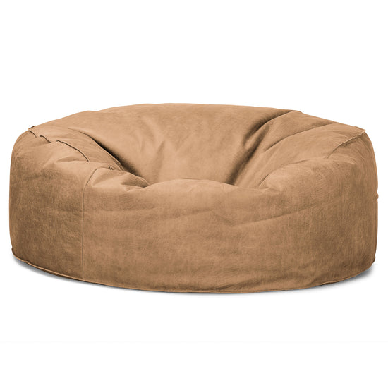 Jätte Saccosäck Soffa 'Mammut' - Vintage Konstläder Honungsgult 04