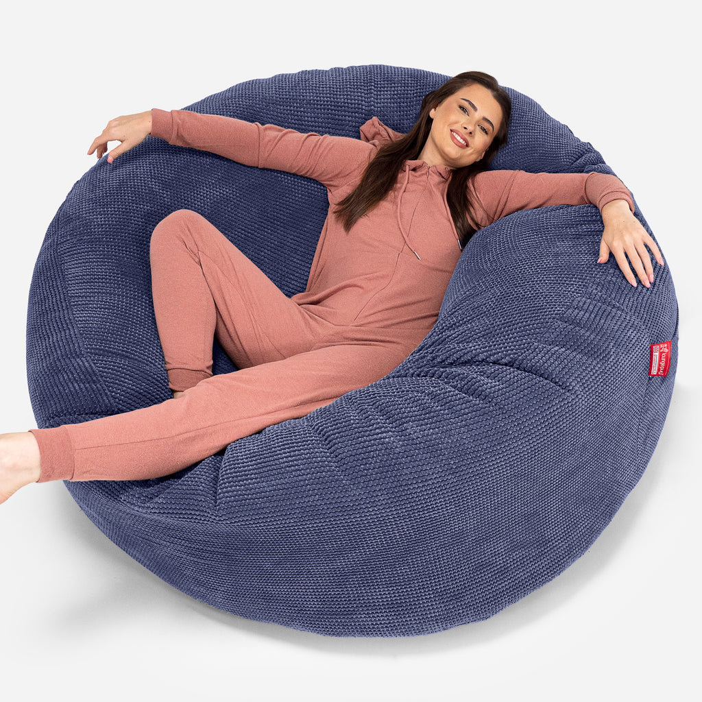 Jätte Saccosäck XXL 'Mega Mammut' - Pom-pom Lila 01