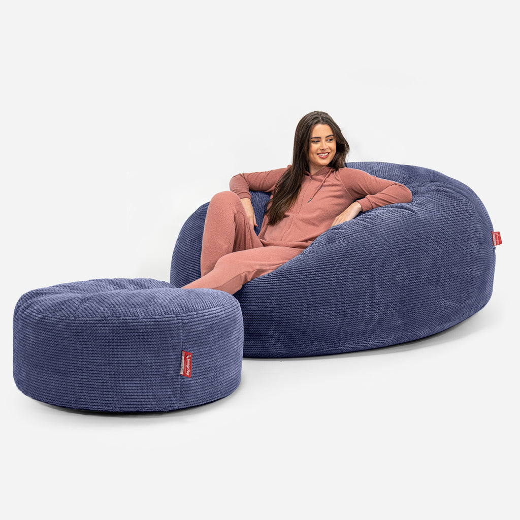 Jätte Saccosäck XXL 'Mega Mammut' - Pom-pom Lila 02