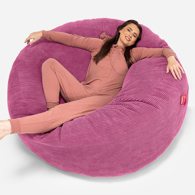 Jätte Saccosäck XXL 'Mega Mammut' - Pom-pom Rosa 01